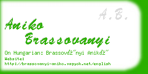 aniko brassovanyi business card